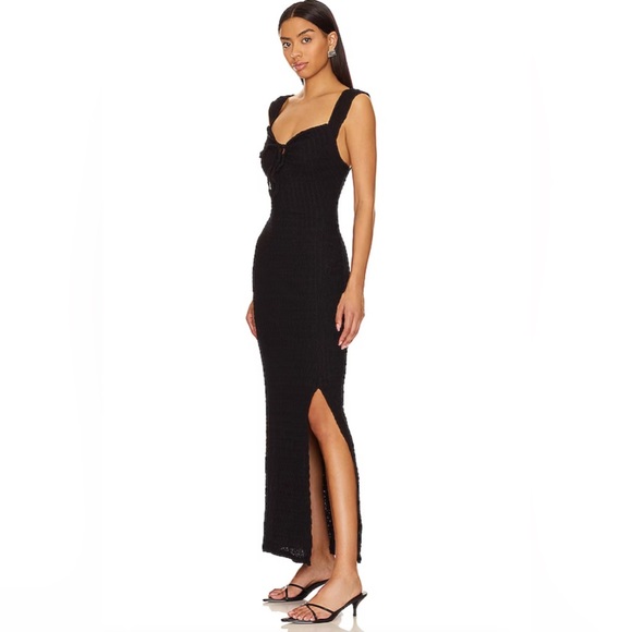 Free People Eleni Bodycon Maxi Dress in Black - Picture 3 of 10